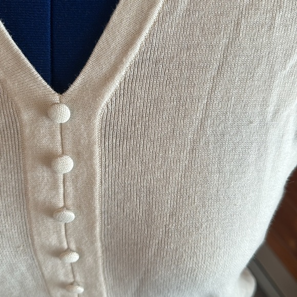 Sag Harbor Vintage Cream Short Sleeve Sweater Size S - Picture 3 of 4